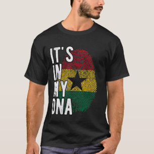 Funny it's in my DNA Ghana flag Fingerprint T-Shirt