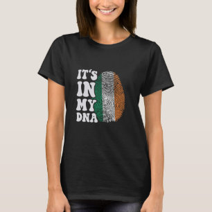 Funny it's in my DNA Ireland flag Fingerprint T-Shirt