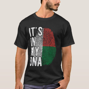 Funny it's in my DNA Madagascar flag Fingerprint 1 T-Shirt