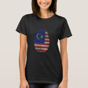 Funny it's in my DNA Malaysia flag Fingerprint T-Shirt