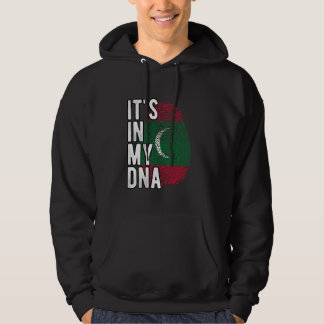 Funny it's in my DNA Maldives flag Fingerprint Hoodie
