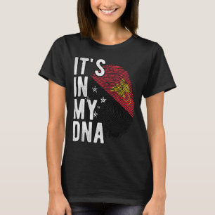 Funny It's In My Dna Papua New Guinea Flag Fingerp T-Shirt