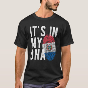 Funny it's in my DNA Paraguay flag Fingerprint T-Shirt