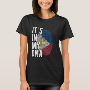 Funny it's in my DNA Philippines flag Fingerprint T-Shirt