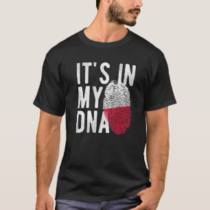 Funny it's in my DNA Poland flag Fingerprint Premi T-Shirt