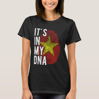 Funny it's in my DNA Vietnam flag Fingerprint T-Shirt