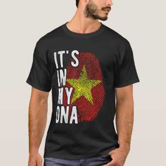 Funny it's in my DNA Vietnam flag Fingerprint T-Shirt