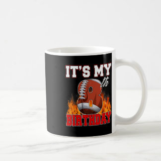 Funny It's My 8th Birthday 8 Years Old Football Ba Coffee Mug