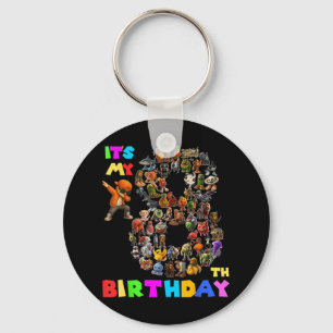 Funny Its My 8th Birthday Italian Brainrot Meme Bo Keychain
