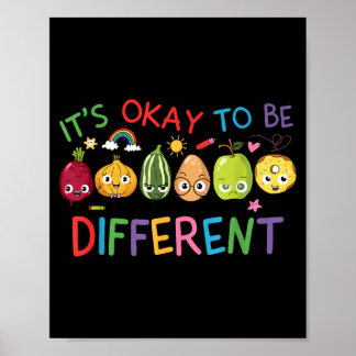Funny Its to Be Different Teacher Autism Awareness Poster
