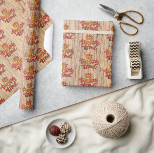 Funny It's Turkey Time Thanksgiving Dinner Saying Wrapping Paper