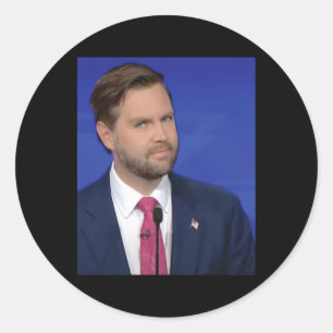 Funny J.d Vance Meme Vice President Debate Face  Classic Round Sticker