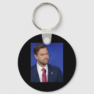 Funny J.d Vance Meme Vice President Dete Face Keychain