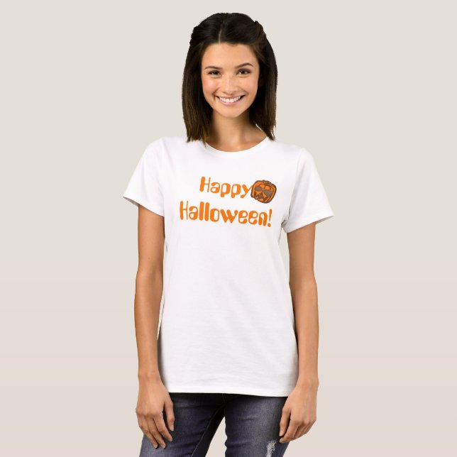 Funny Jack Happy Halloween T-Shirt (Front Full)