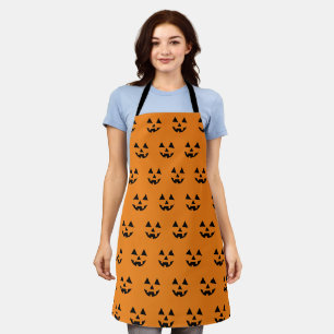 Funny Jack O Lanter Halloween Art Simple Jack O Apron