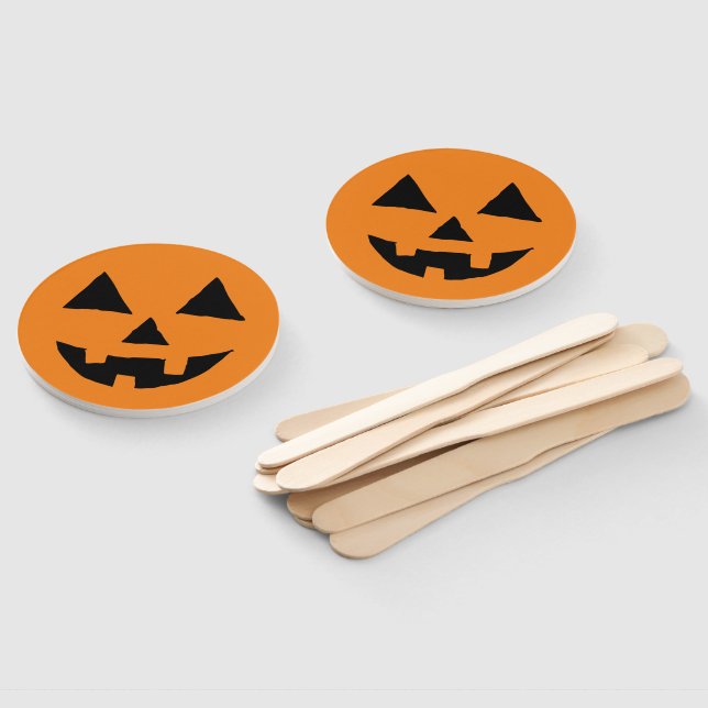  Funny Jack O Lanter Halloween Art Simple Jack O Hand Fan (Non-assembled)