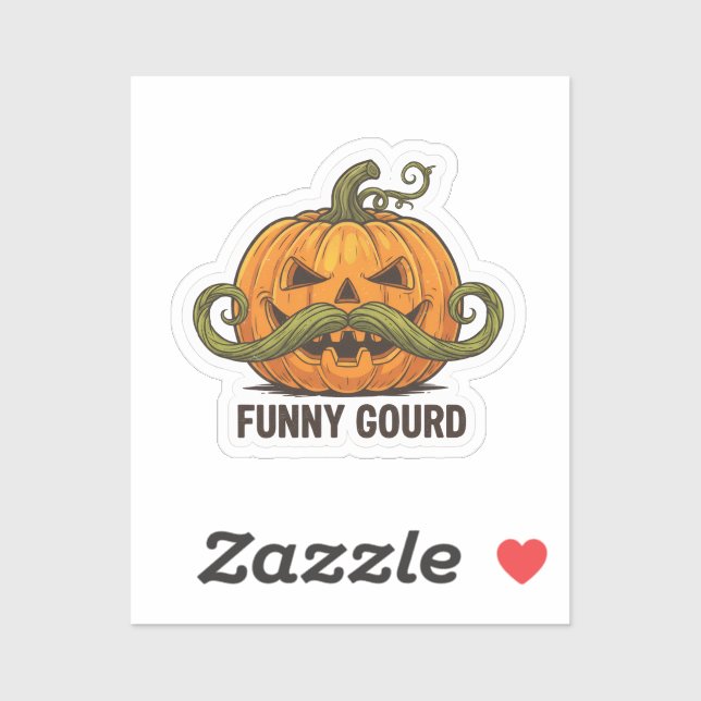 Funny Jack O’ Lantern Moustache Pumpkin – Hallowee (Sheet)