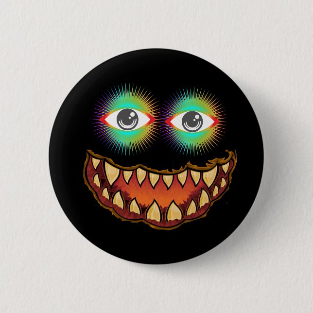Funny Jack o'lantern Thunder_Cove 2 Inch Round Button (Front)