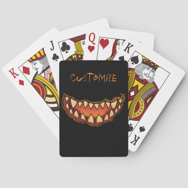 Funny Jack o'lantern Thunder_Cove Playing Cards (Back)