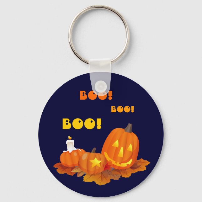 Funny Jack O'Lanterns Halloween Gift  Keychain (Front)