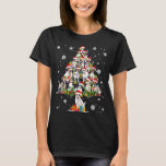 Funny Jack Russell Dog Christmas Tree Hat In Snow  T-Shirt<br><div class="desc">Funny Jack Russell Dog Christmas Tree Hat In Snow Santa Xmas</div>
