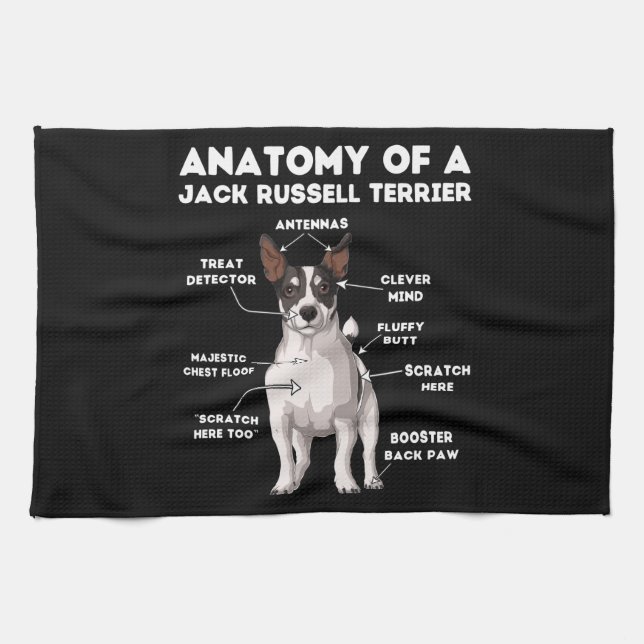 Funny Jack Russell Terrier Kitchen Towel (Horizontal)