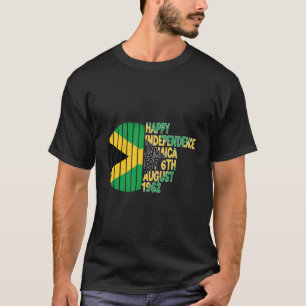 Funny Jamaica Cat Happy Jamaican Independence Sinc T-Shirt