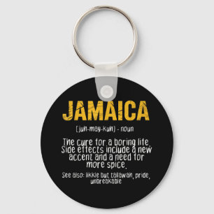 Funny Jamaica Definition Saying Jamaican Patois Hu Keychain