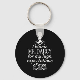 Funny Jane Austen Mr Darcy Quotes Book Club T Shir Keychain