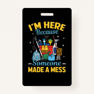 Funny Janitor Badge