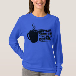 Funny Janitor Cleaning Custodian Coffee Lover T-Shirt