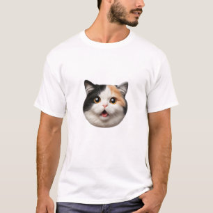 Funny Japanese Bobtail Cat Face Men’s T-Shirt – Qu