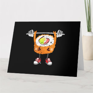 Funny Japanese Food Gym Weightlifting Gift T-Shirt Card