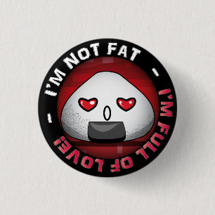Funny japanese riceball 1 inch round button