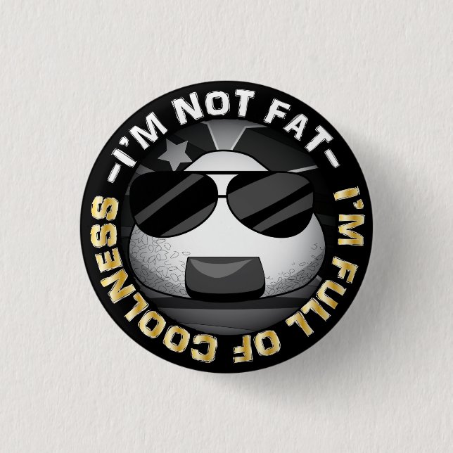 Funny japanese riceball 1 inch round button (Front)