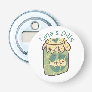 Funny Jar of Pickles Dill Green Food Lover   Bottle Opener