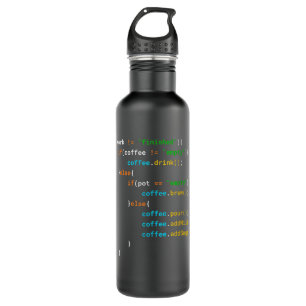 Funny Java Programmer Coffee Coding Gift For Coder 710 Ml Water Bottle