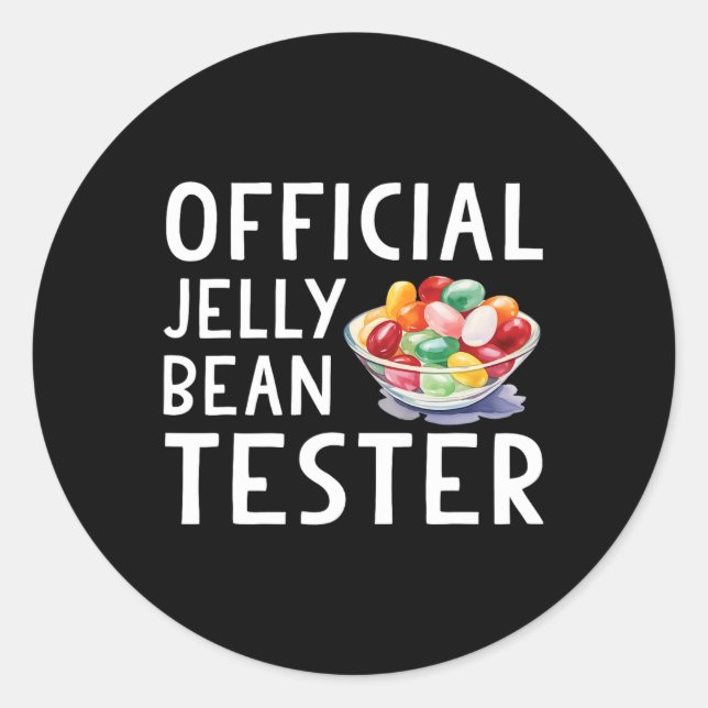 Funny Jelly Beans Easter Candy Official Jelly Bean Classic Round Sticker (Front)