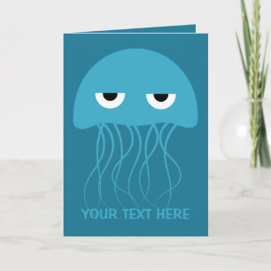 Funny Jellyfish custom greeting card