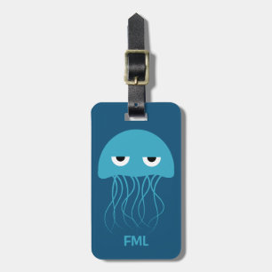 Funny Jellyfish custom luggage tag