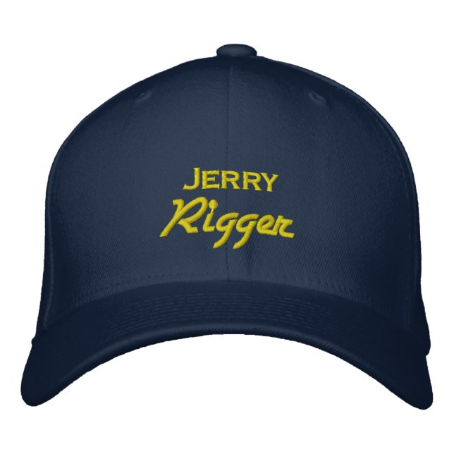 Funny Jerry Rigger Embroidered Hat (Front)