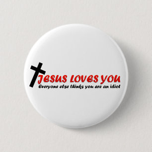 Funny Jesus 2 Inch Round Button