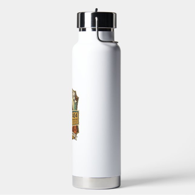 Funny Jesus 404 Error Web Developer Programmer Hum Water Bottle (Left)