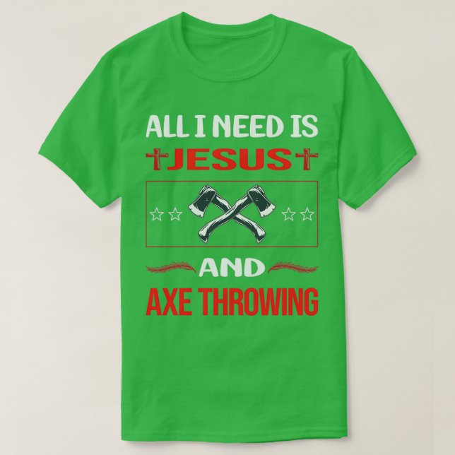 Funny Jesus Axe Throwing Classic TShirt (Design Front)