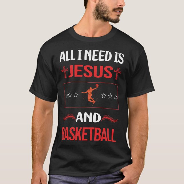 Funny Jesus Basketball T-Shirt (Front)