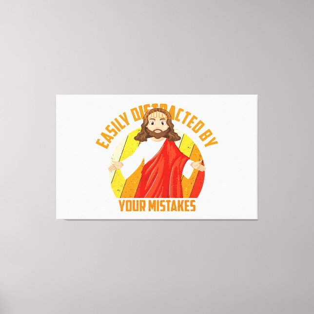 Funny Jesus Canvas Print (Front)