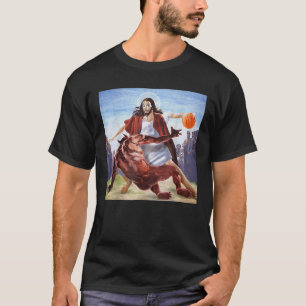 Funny Jesus Crossing Up The Devil Christian Religi T-Shirt