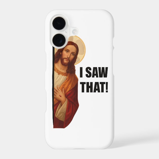 Funny Jesus "I Saw That" Christian meme design (Back)