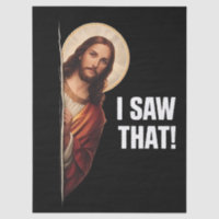 Funny Jesus "I Saw That" Christian meme design