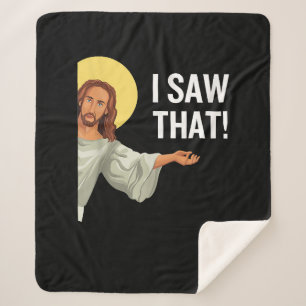 Funny Jesus Meme I Saw That Christian Quote God Is Sherpa Blanket